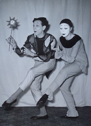 Mime artists Jean and Brigitte Soubeyran in the play "In the Circus"